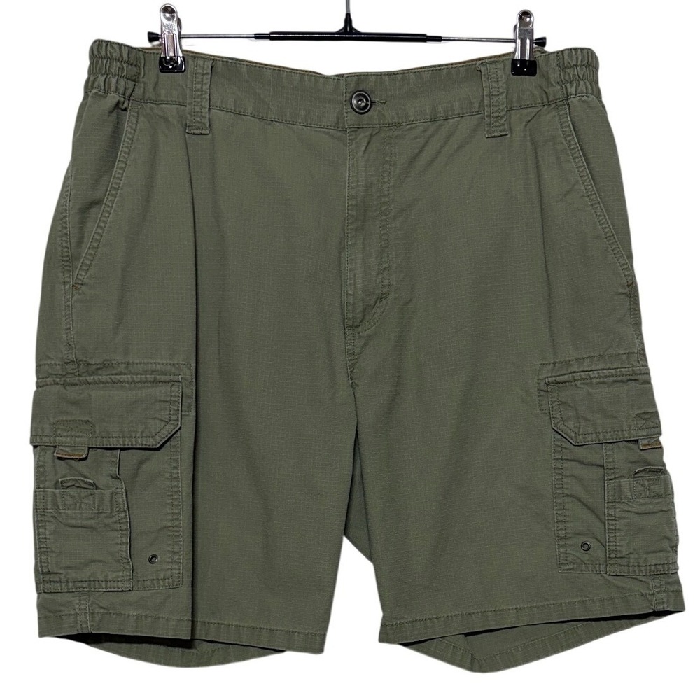 RedHead Shorts Mens 38 Green Cargo Ripstop Cotton Utility Hiking Outdoor Casual